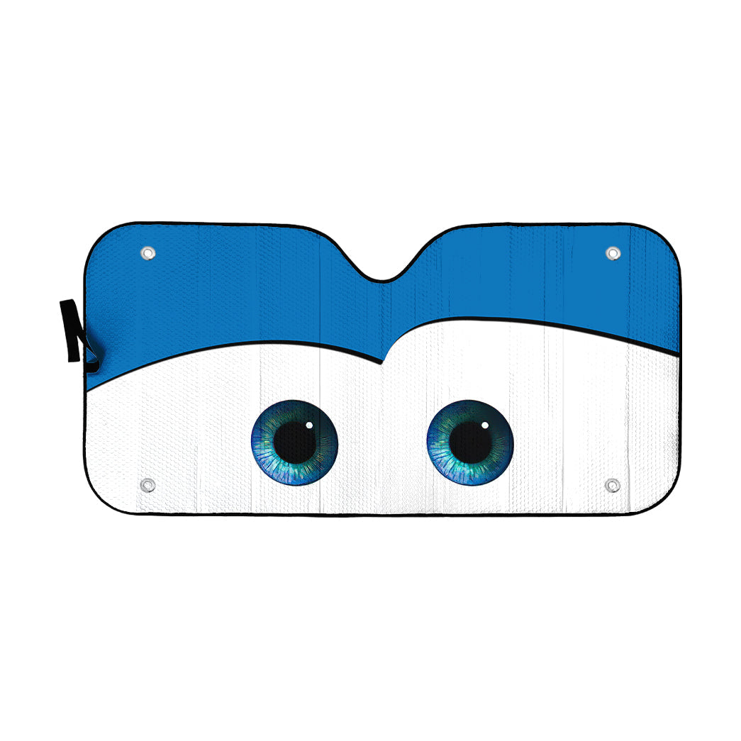 Gearhumans 3D Blue Auto Sun Shade