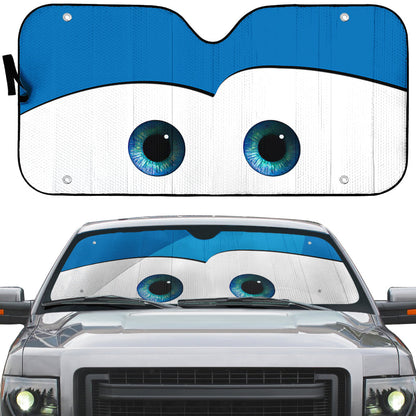 Gearhumans 3D Blue Auto Sun Shade