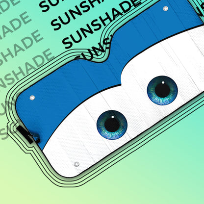 Gearhumans 3D Blue Auto Sun Shade