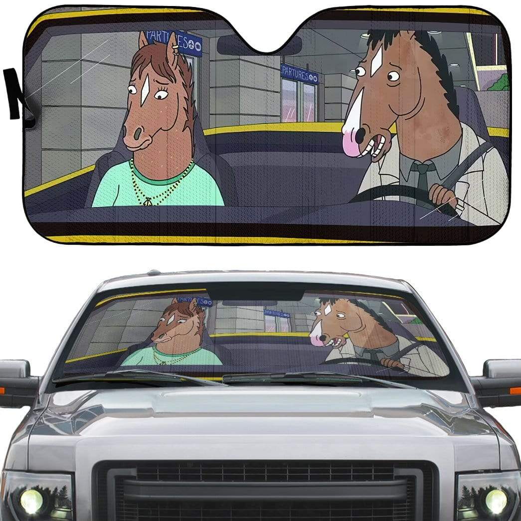 Gearhumans 3D BoJack Horseman Custom Car Auto Sunshade