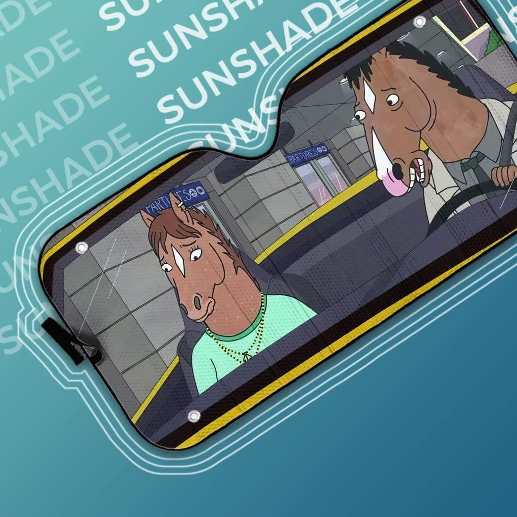 Gearhumans 3D BoJack Horseman Custom Car Auto Sunshade