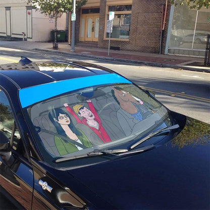 Gearhumans 3D BoJack Horseman Custom Car Auto Sunshade