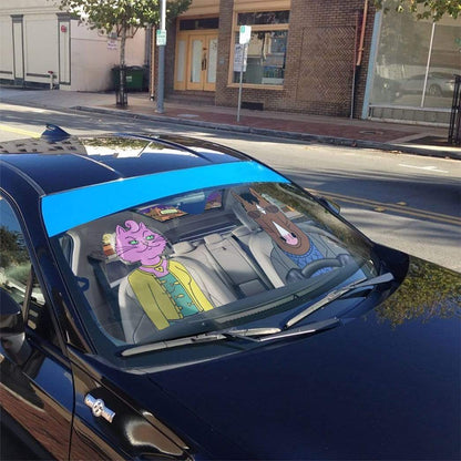 Gearhumans 3D BoJack Horseman Custom Car Auto Sunshade