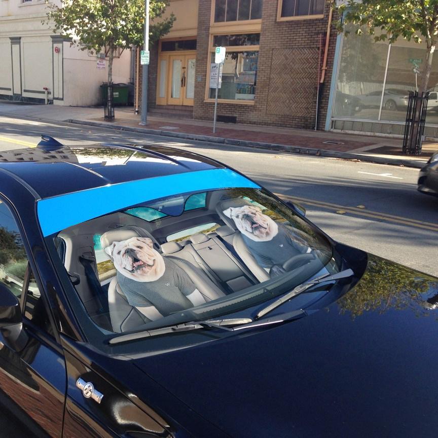 Gearhumans 3D Bulldog 01 Custom Car Auto Sunshade