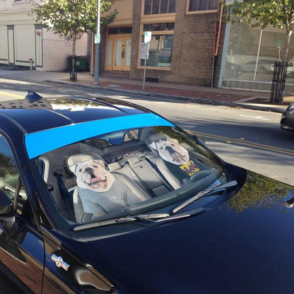 Gearhumans 3D Bulldog 02 Custom Car Auto Sunshade