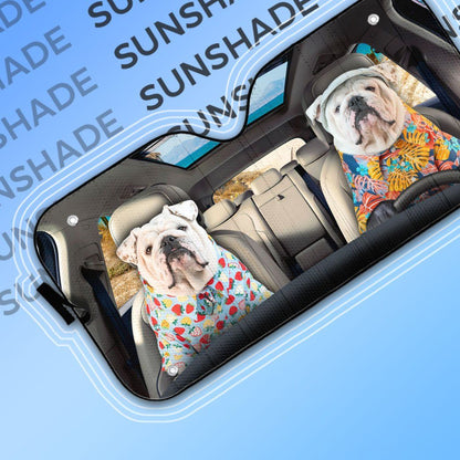 Gearhumans 3D Bulldog 03 Custom Car Auto Sunshade