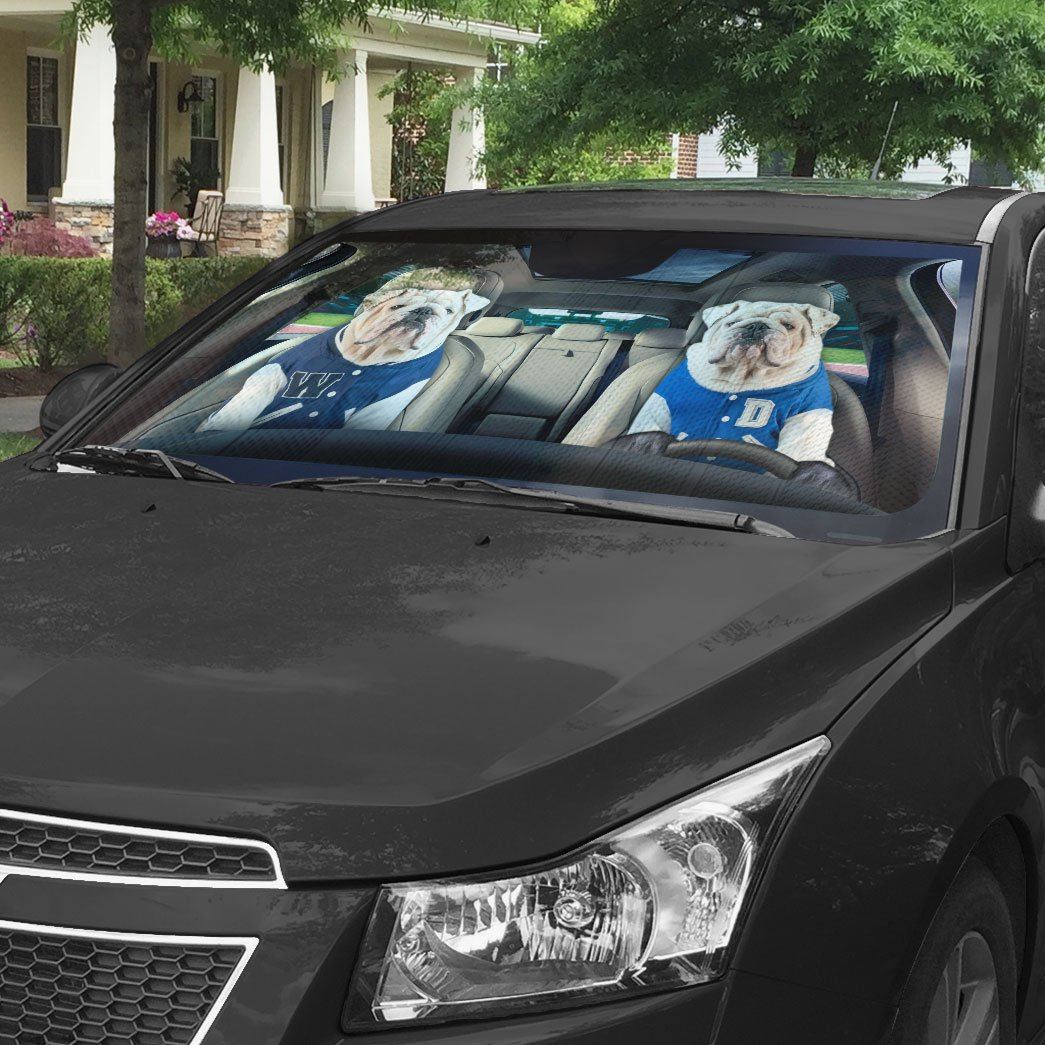 Gearhumans 3D Bulldog 05 Custom Car Auto Sunshade