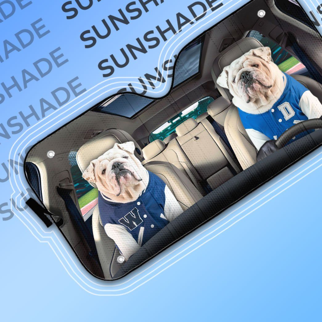 Gearhumans 3D Bulldog 05 Custom Car Auto Sunshade