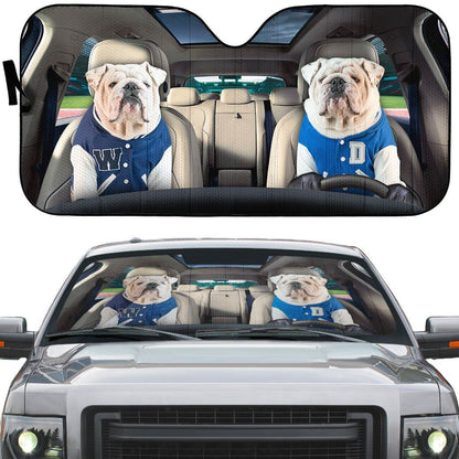 Gearhumans 3D Bulldog 05 Custom Car Auto Sunshade
