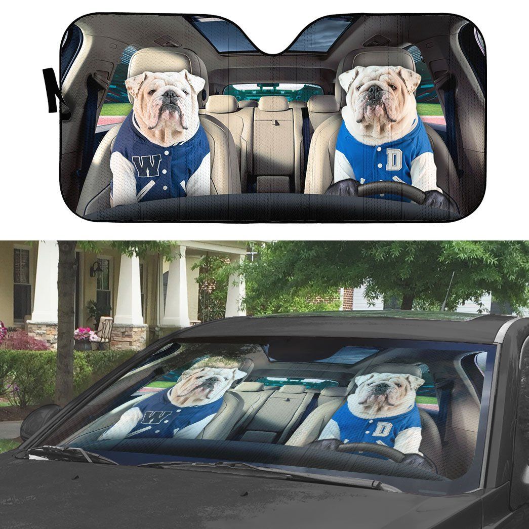 Gearhumans 3D Bulldog 05 Custom Car Auto Sunshade