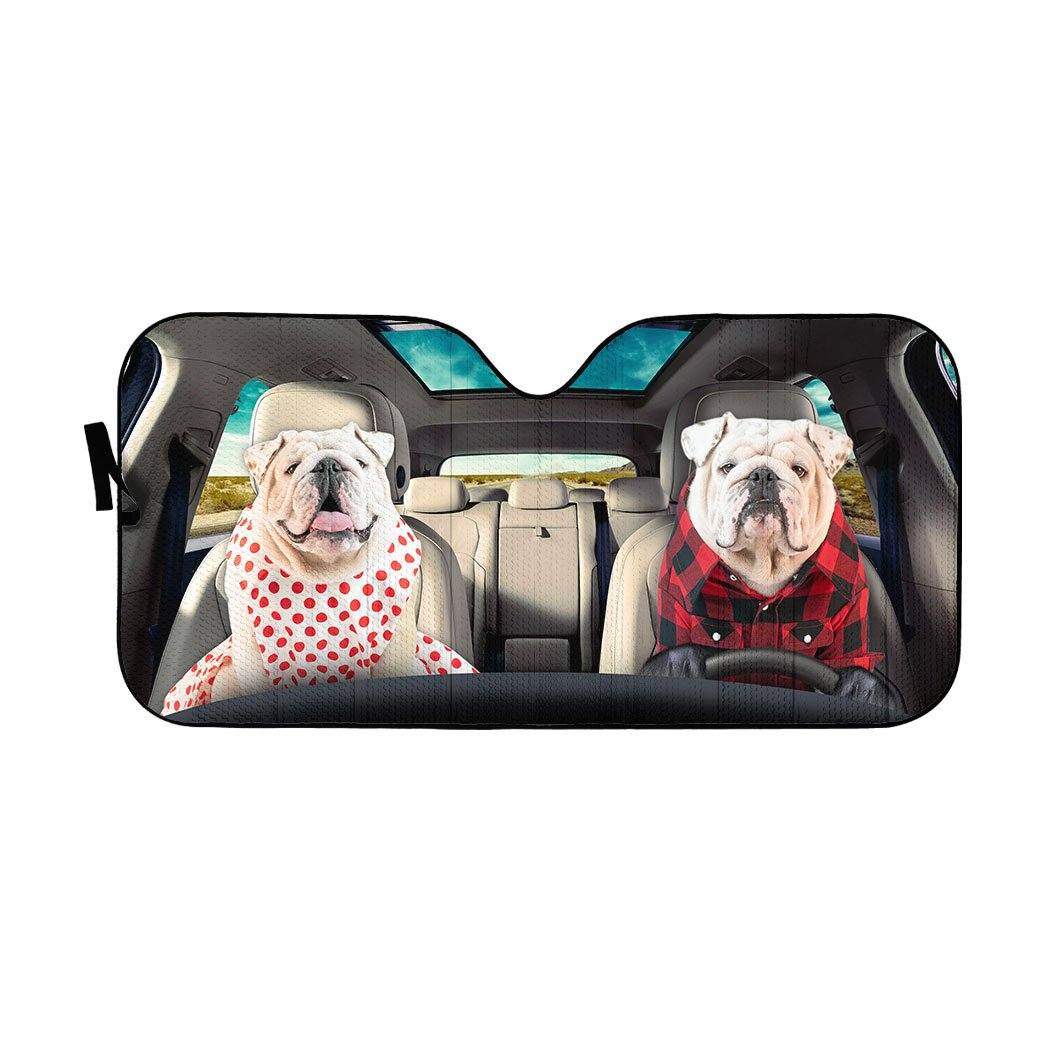 Gearhumans 3D Bulldog 06 Custom Car Auto Sunshade