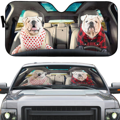 Gearhumans 3D Bulldog 06 Custom Car Auto Sunshade