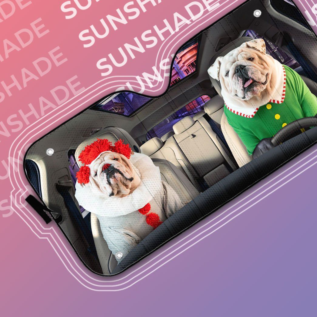 Gearhumans 3D Bulldog 07 Custom Car Auto Sunshade