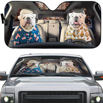 Gearhumans 3D Bulldog 08 Custom Car Auto Sunshade