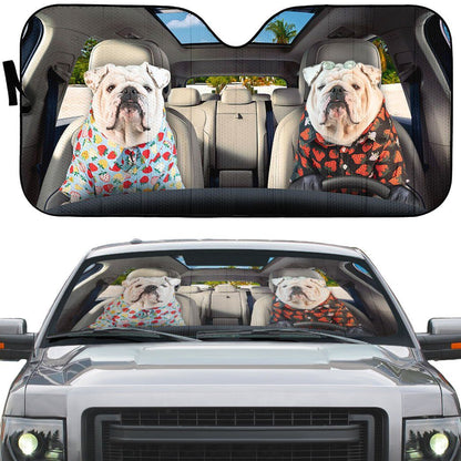 Gearhumans 3D Bulldog 09 Custom Car Auto Sunshade