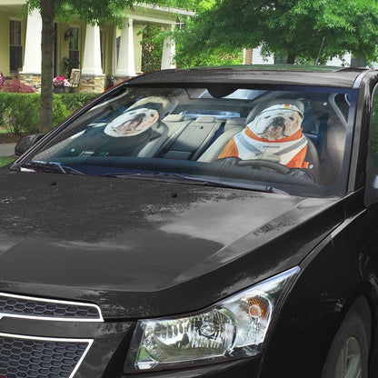 Gearhumans 3D Bulldog 10 Custom Car Auto Sunshade