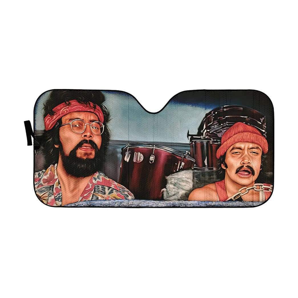 Gearhumans 3D CHEECH AND CHONG Custom Car Auto Sunshade