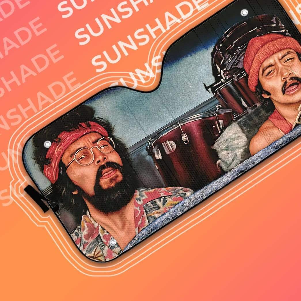 Gearhumans 3D CHEECH AND CHONG Custom Car Auto Sunshade