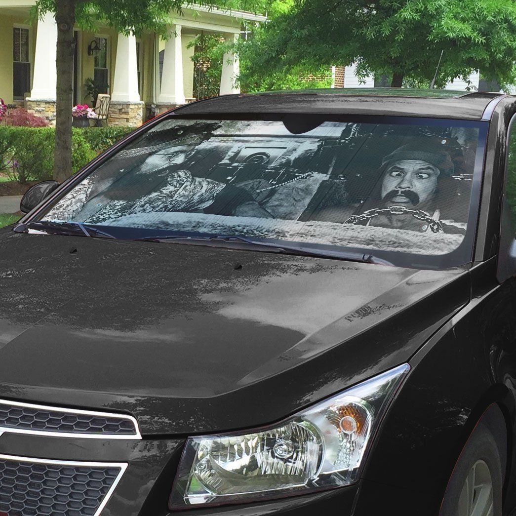 Gearhumans 3D Cheech And Chong Custom Car Auto Sunshade