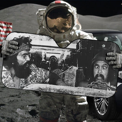 Gearhumans 3D Cheech And Chong Custom Car Auto Sunshade