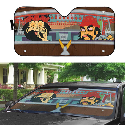 Gearhumans 3D Cheech And Chongs Animation Custom Car Auto Sunshade