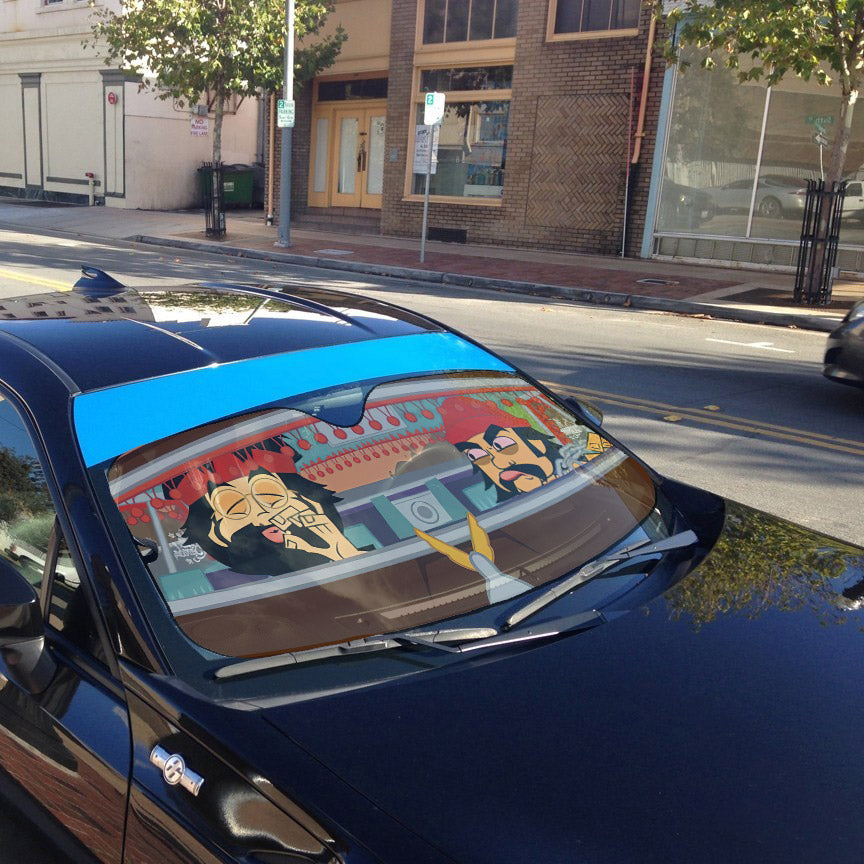 Gearhumans 3D Cheech And Chongs Animation Custom Car Auto Sunshade
