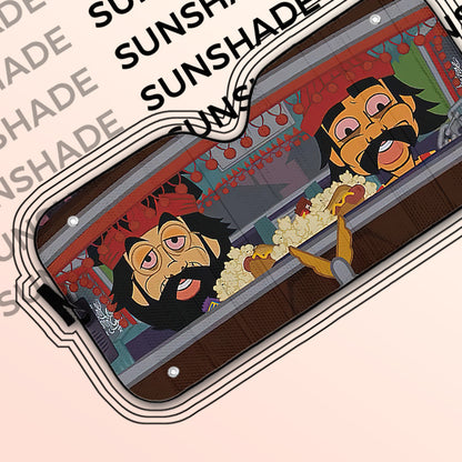 Gearhumans 3D Cheech And Chongs Animation Custom Car Auto Sunshade