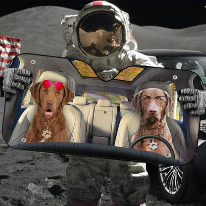 Gearhumans 3D Chesapeake Bay Retriever Dog Auto Car Sunshade