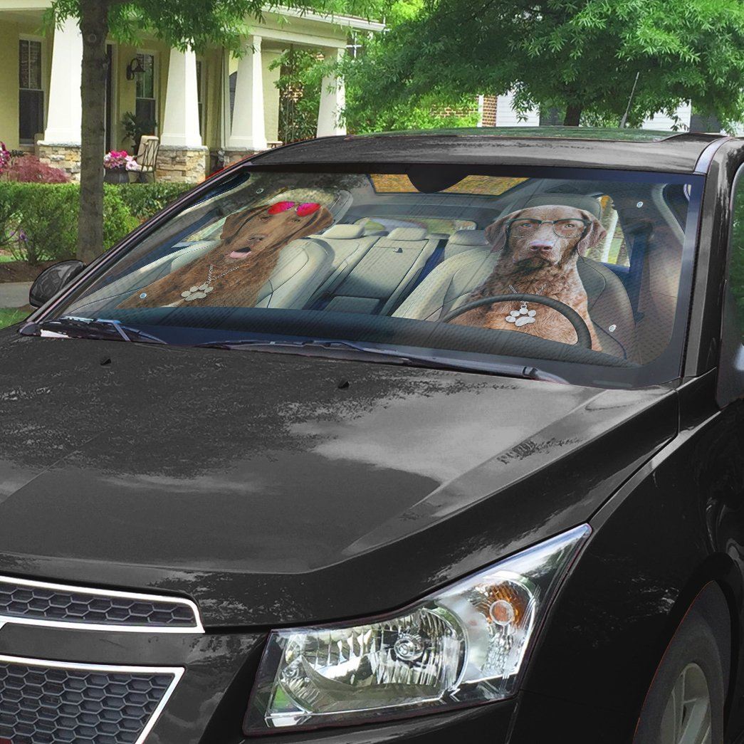 Gearhumans 3D Chesapeake Bay Retriever Dog Auto Car Sunshade