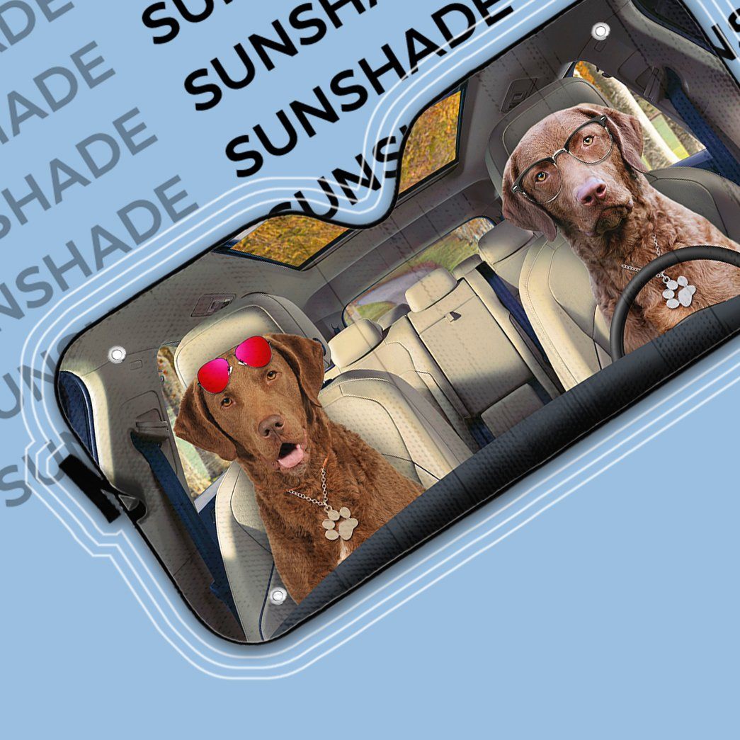 Gearhumans 3D Chesapeake Bay Retriever Dog Auto Car Sunshade
