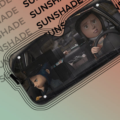 Gearhumans 3D Coraline Custom Car Auto Sunshade