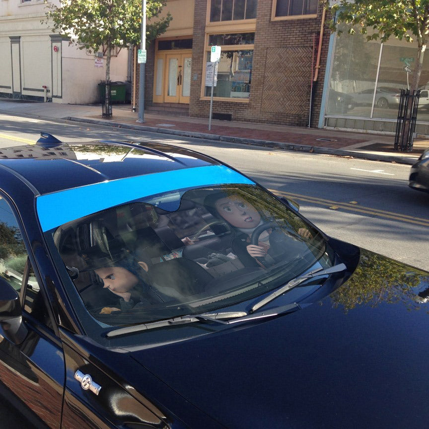 Gearhumans 3D Coraline Custom Car Auto Sunshade
