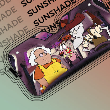 Gearhumans 3D Courage The Cowardly Dog Custom Car Auto Sunshade