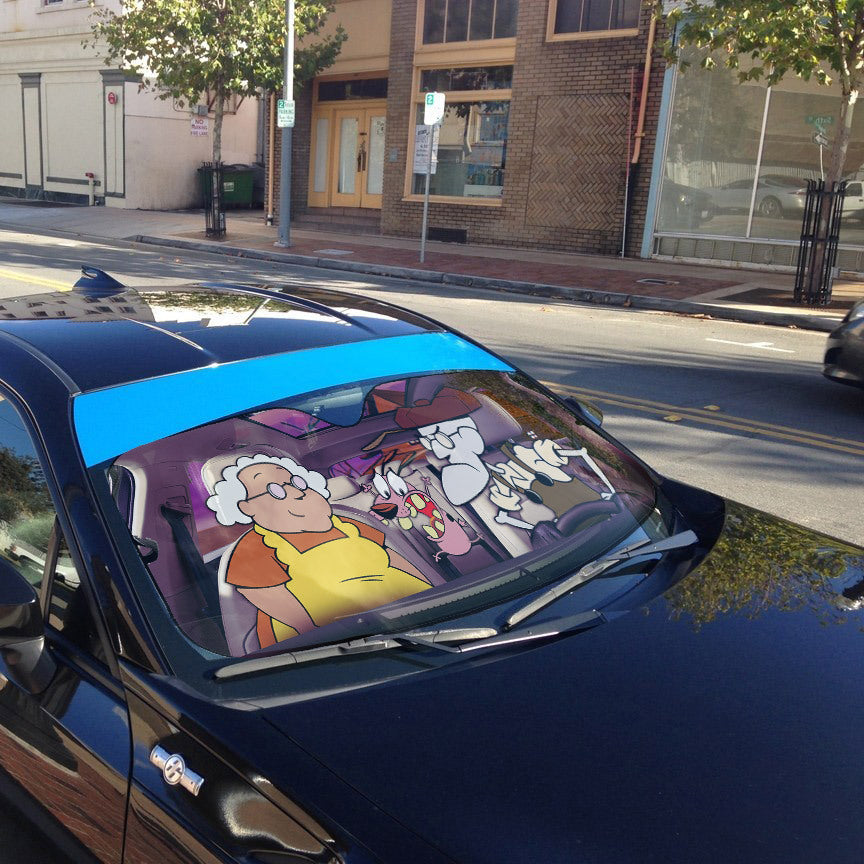 Gearhumans 3D Courage The Cowardly Dog Custom Car Auto Sunshade