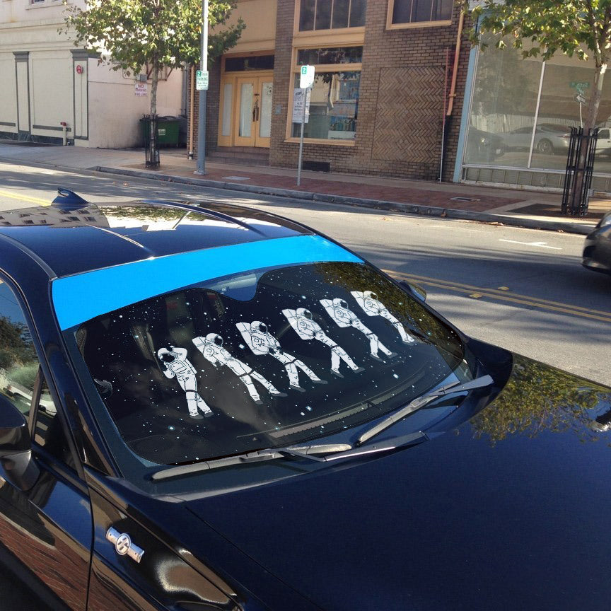 Gearhumans 3D Crotch Grab Moon Walk Astronaut Auto Sunshade