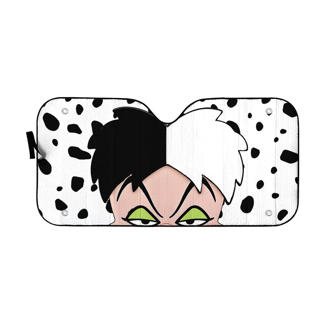Gearhumans 3D Cruella De Vil Custom Car Auto Sunshade
