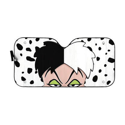 Gearhumans 3D Cruella De Vil Custom Car Auto Sunshade