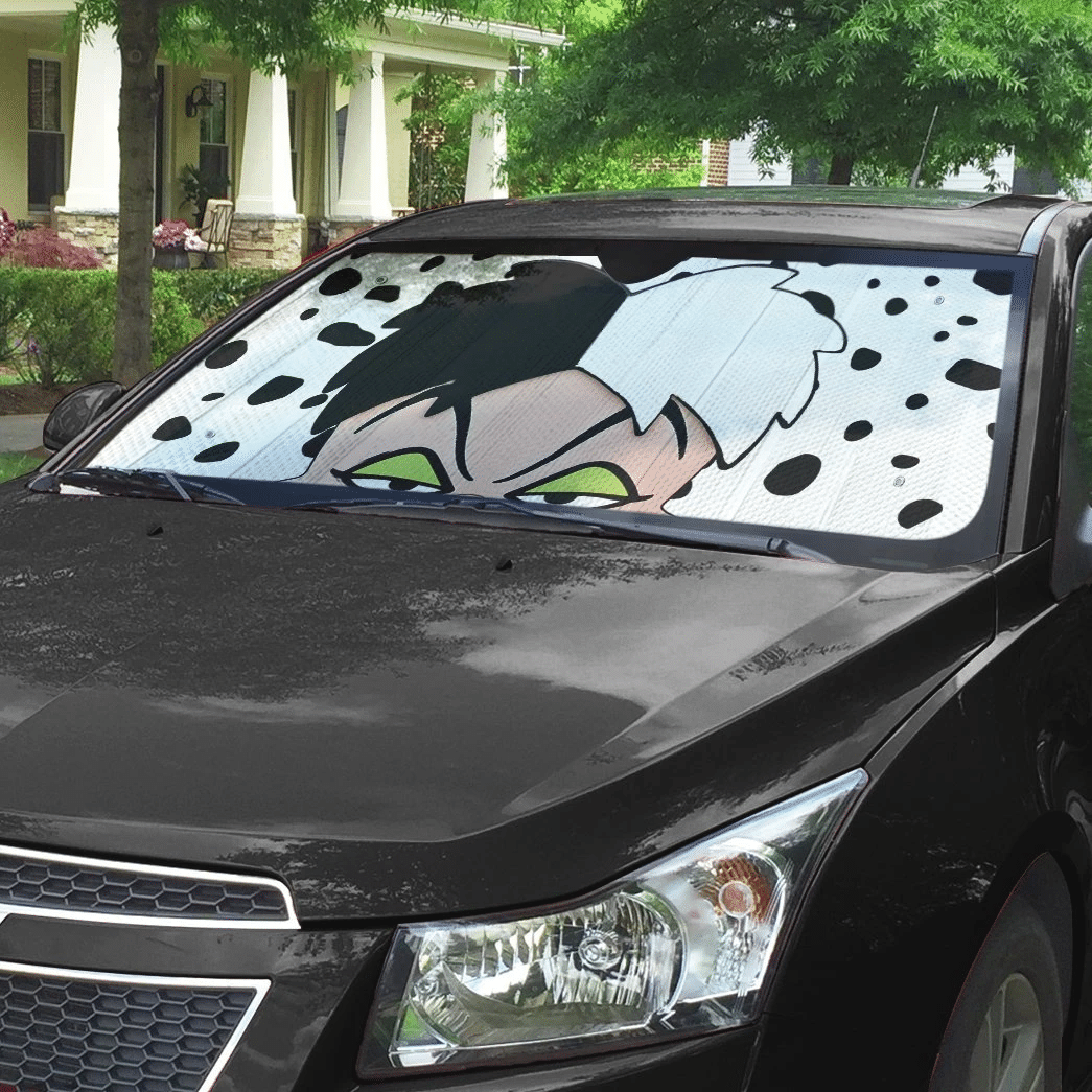 Gearhumans 3D Cruella De Vil Custom Car Auto Sunshade