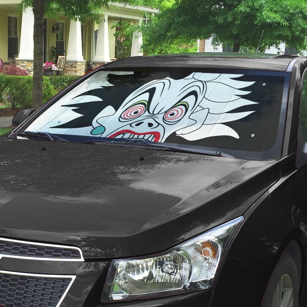 Gearhumans 3D Cruella De Vil Custom Car Auto Sunshade