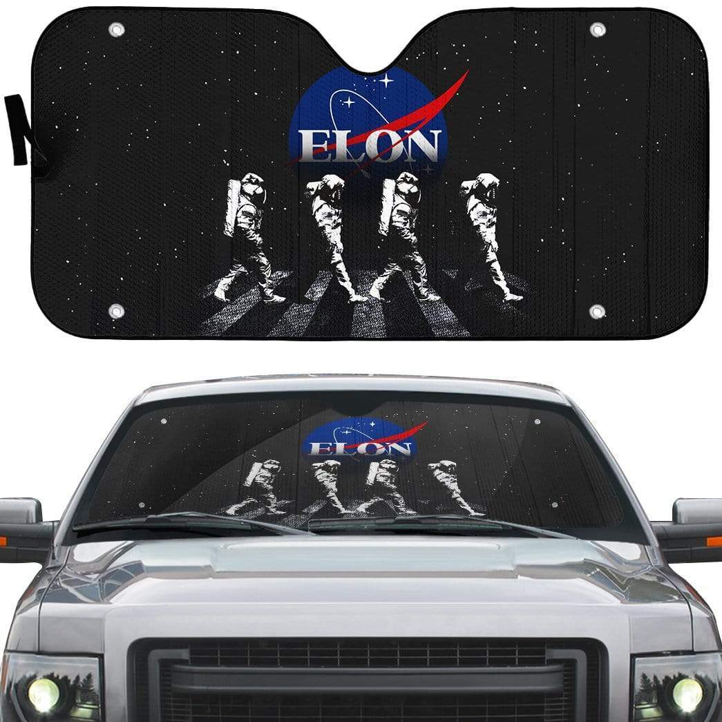 Gearhumans 3D Custom Car Auto Sunshade Elon Astronaut
