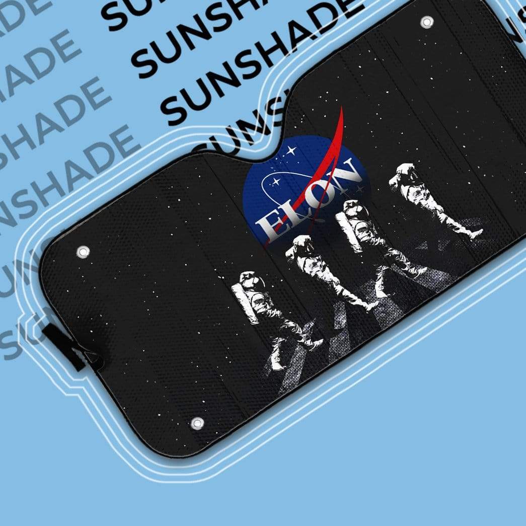 Gearhumans 3D Custom Car Auto Sunshade Elon Astronaut