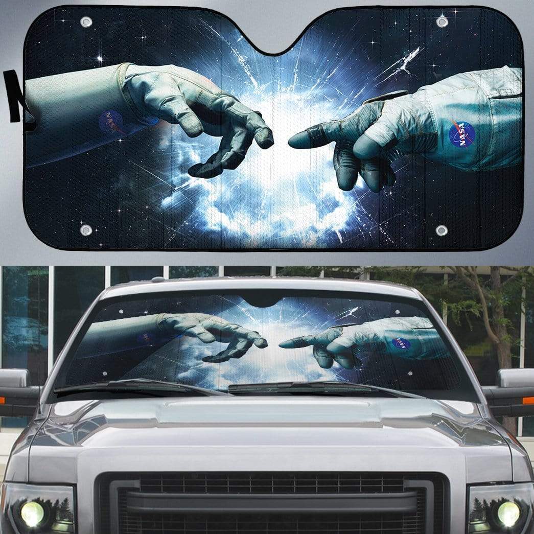 Gearhumans 3D Custom Car Auto Sunshade The Creation Of Astronaut