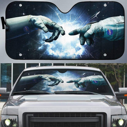 Gearhumans 3D Custom Car Auto Sunshade The Creation Of Astronaut