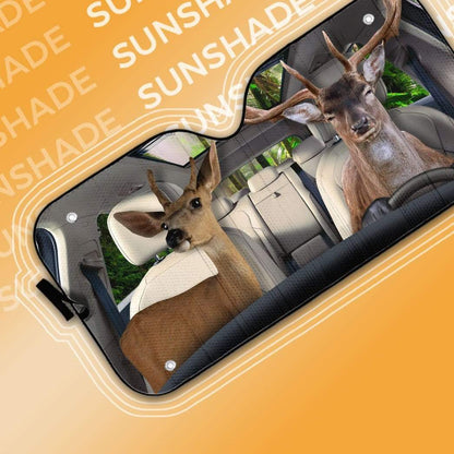 Gearhumans 3D Deer Custom Car Auto Sunshade