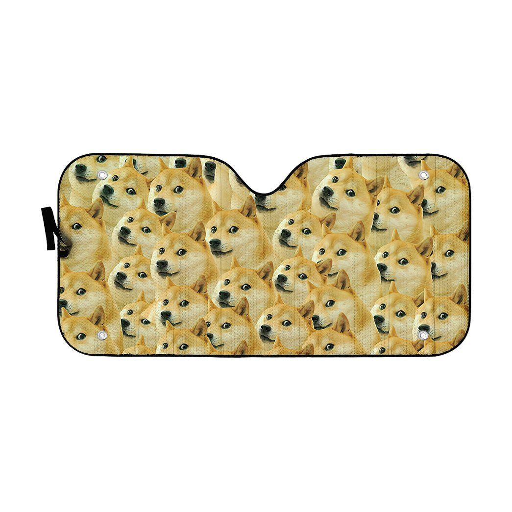 Gearhumans 3D Doge Meme Custom Car Auto Sunshade