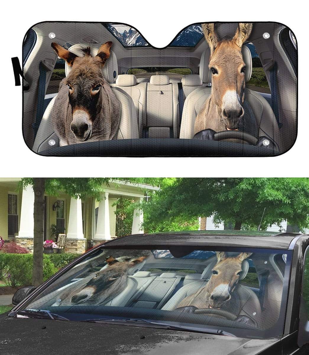 Gearhumans 3D Donkey Custom Car Auto Sunshade