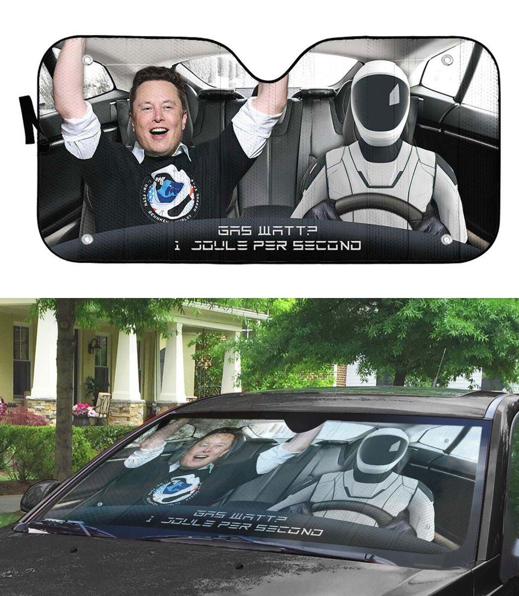 Gearhumans 3D Elon Musk Custom Car Auto Sunshade