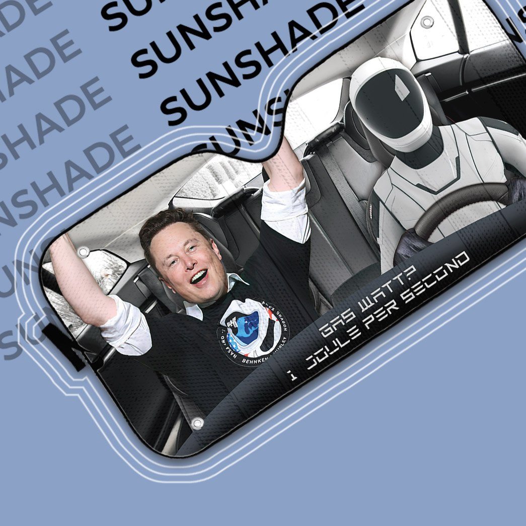 Gearhumans 3D Elon Musk Custom Car Auto Sunshade