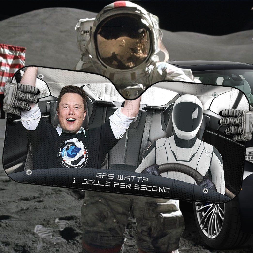 Gearhumans 3D Elon Musk Custom Car Auto Sunshade