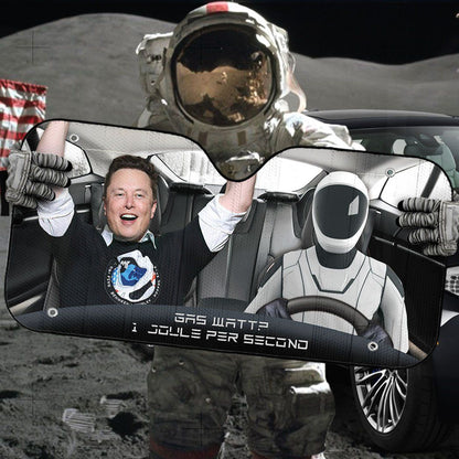 Gearhumans 3D Elon Musk Custom Car Auto Sunshade